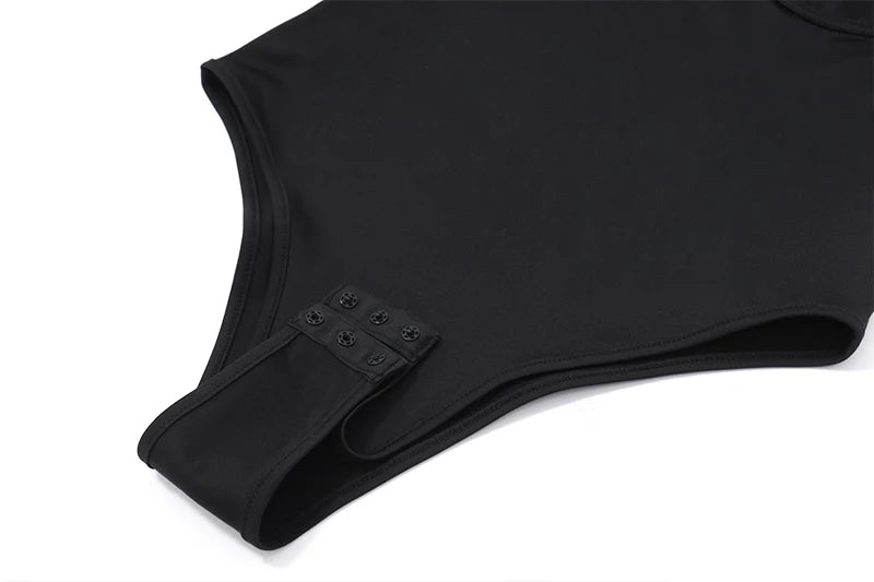Black Backless Sleeveless Slim Halter Top