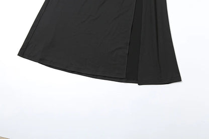 Irregular Hollow Cross Knot Backless Maxi Dress