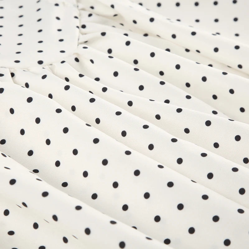 White Polka Dot Mini Dress