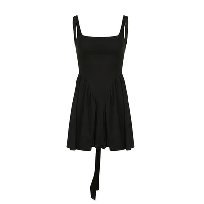 Backless Tie Dye A-line Dress