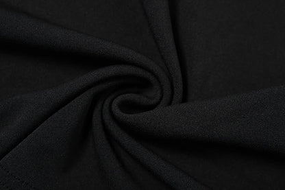 Black Hollow Backless Mini Bodycon Dress