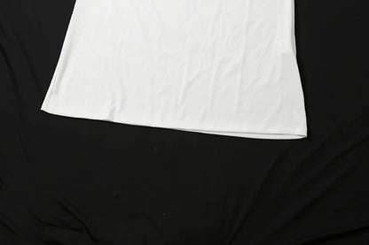 2 Piece Irregular Skew Collar Backless Crop Top & Ruched Skirt Set