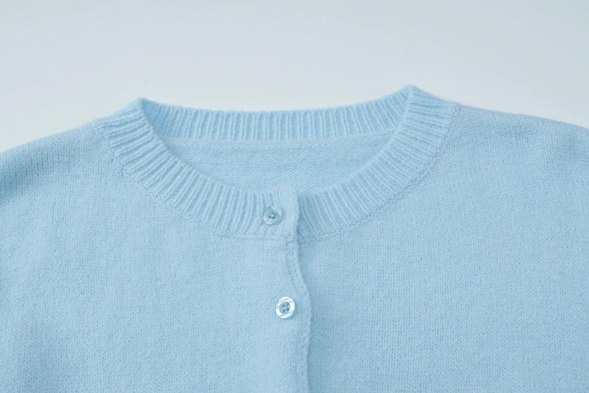 O-Neck Long Sleeve Cardigan