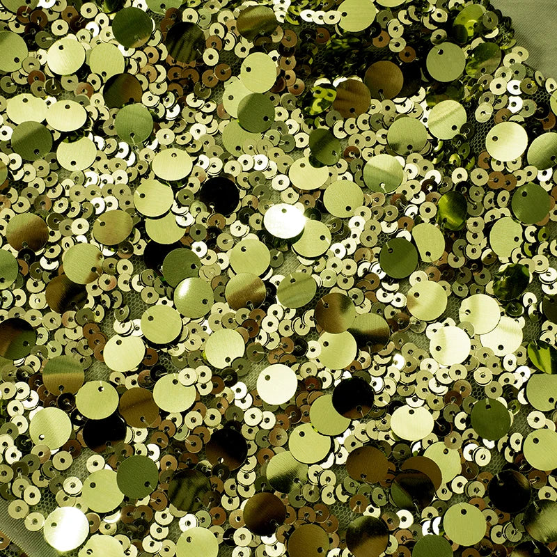 Green Low-Cut Sequin Backless Tank Top