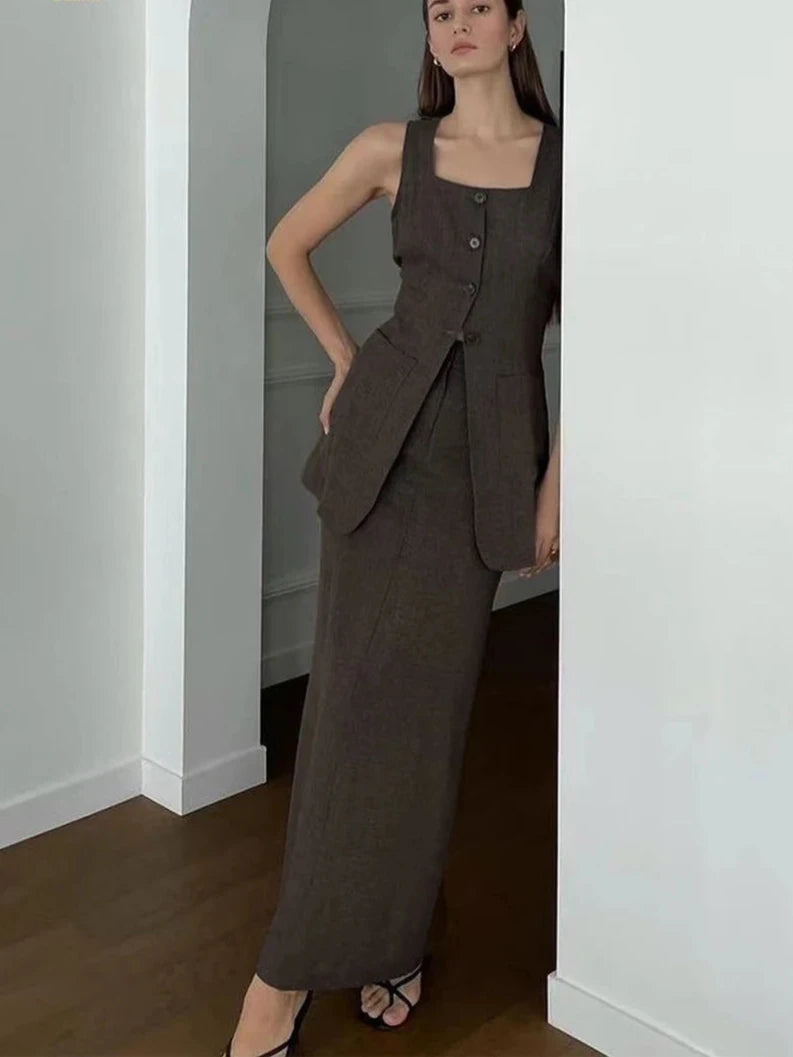Slim Cotton Two Piece Set