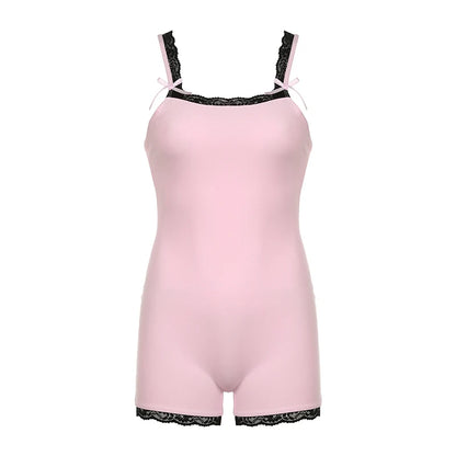 Lace Patchwork Bodycon Jumpsuit