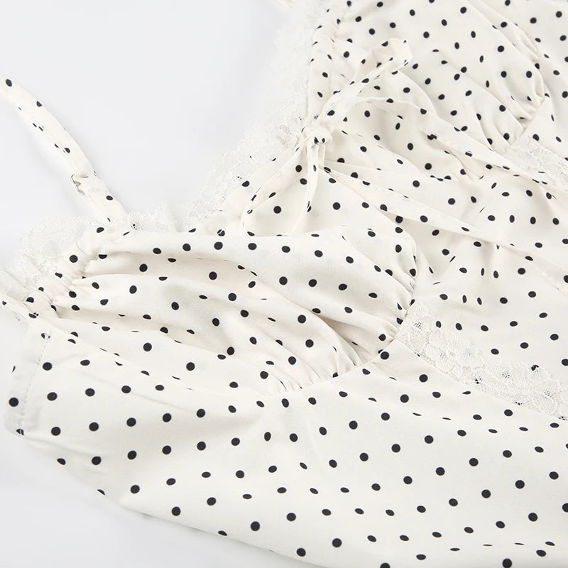 White Polka Dot Mini Dress