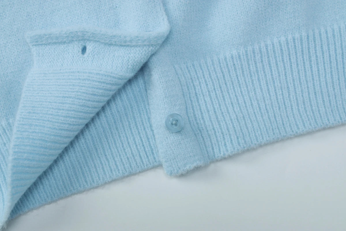 O-Neck Long Sleeve Cardigan