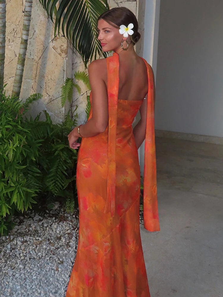 Strapless Ribbon Mesh Dress Long Dress Bodycon High Waist Sleeveless Splice Dress