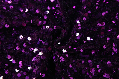 Purple Sequins Backless Slim Mini Dress
