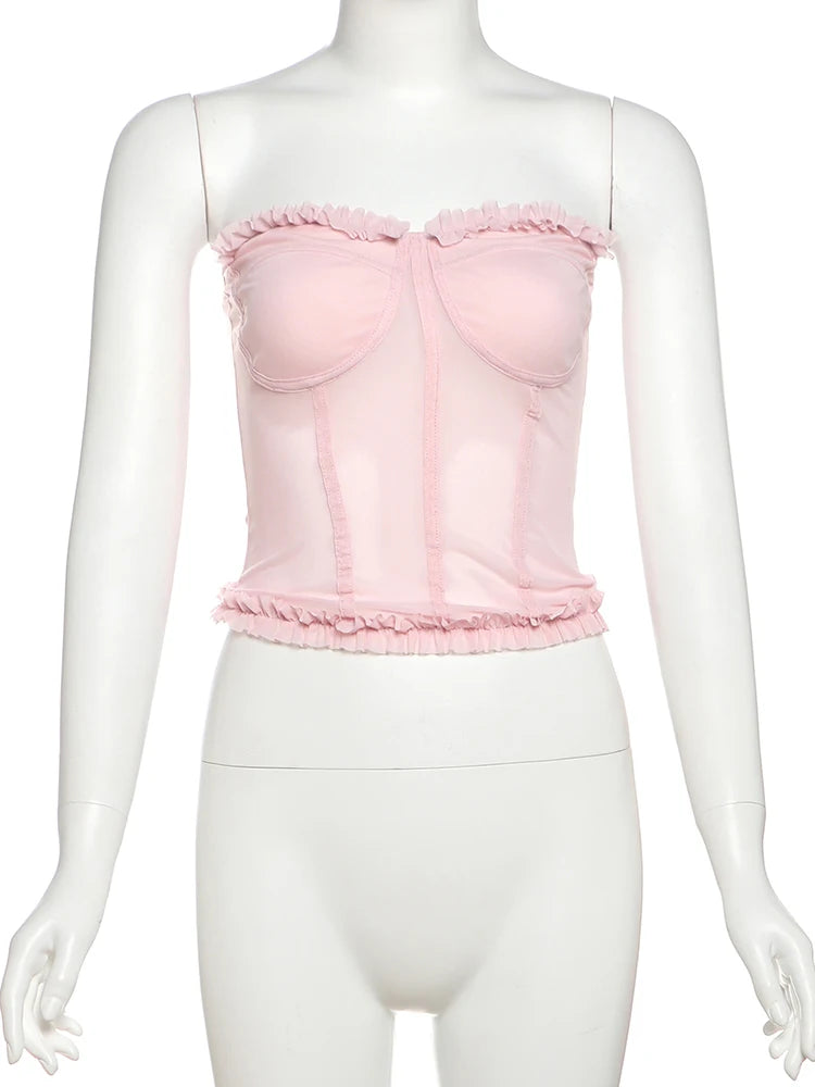 Fold Straple Top See Through Chic