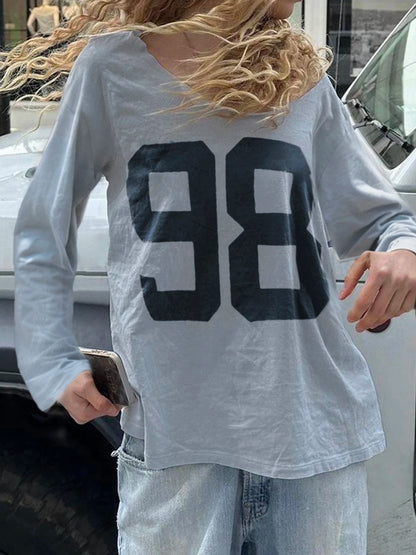 Looe V-neck Long Sleeve Tee by Bellazair
