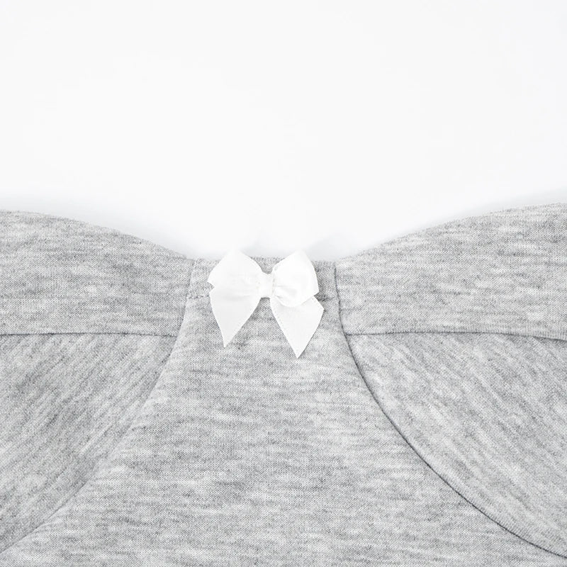 Gray Strapless Tank Top