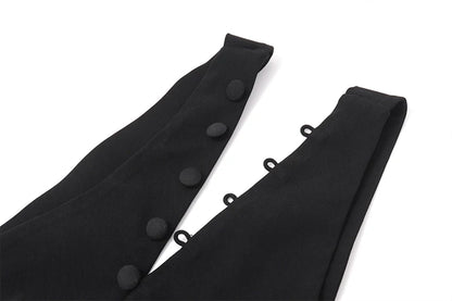 Black Off Shoulder Sleeveless Backless Top