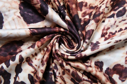 Brown Backless V-Neck Maxi Dress