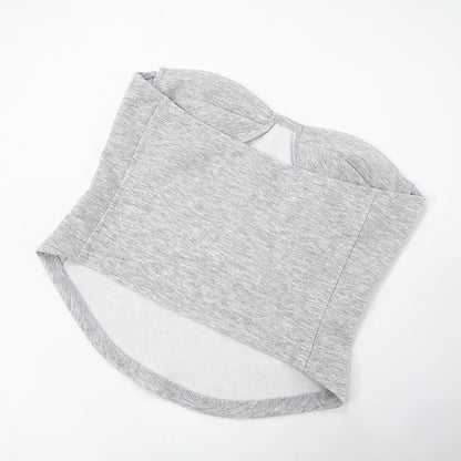 Gray Strapless Tank Top