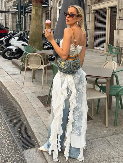 Elegant White Lace Tank Top