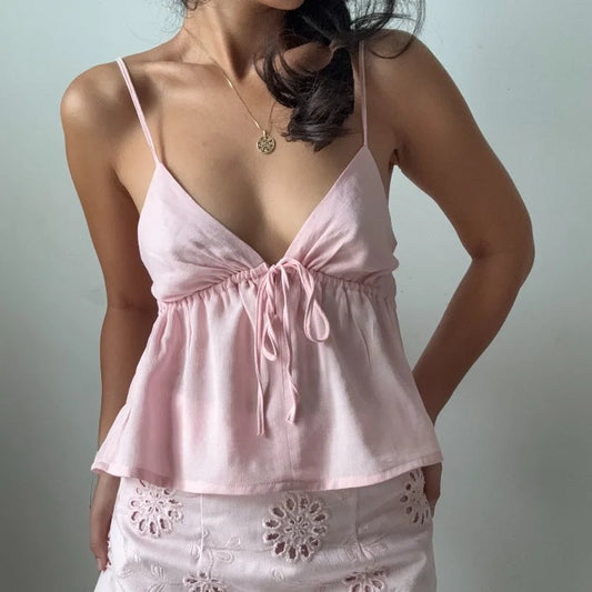 Off Shoulder V-Neck Backless Top