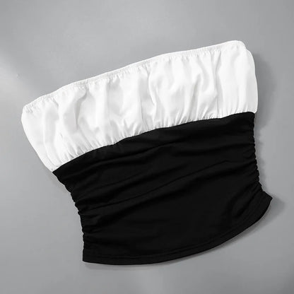 Bellazair White Strapless Backless Two-Piece Set