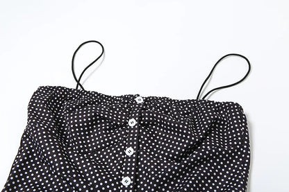 Speckled Print Mini Bodycon Dress with Spaghetti Straps