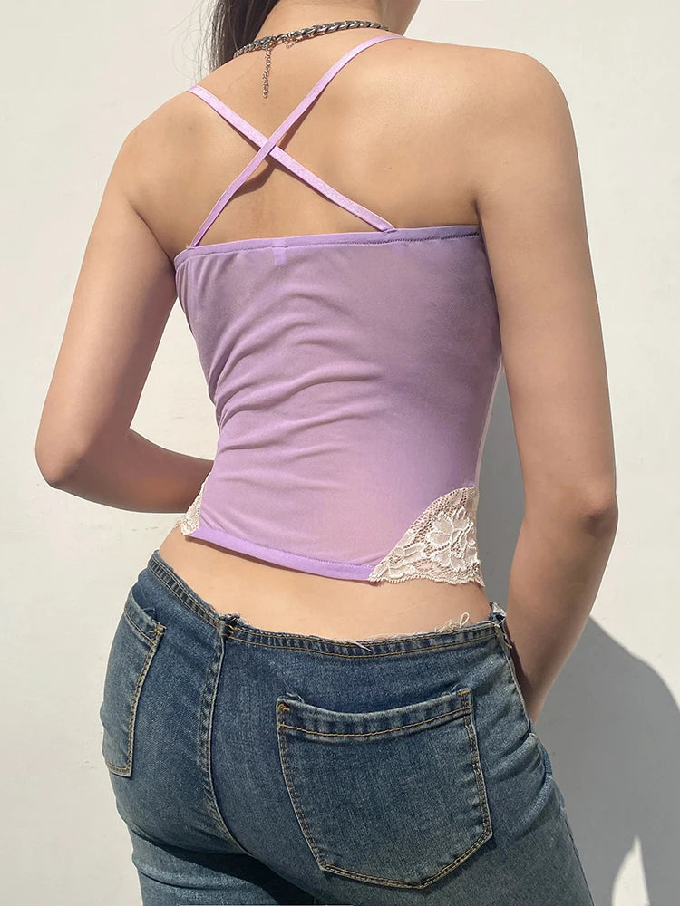 Lace Mesh Corset Top