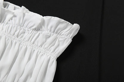 Chic Two Piece Ruched Ruffles Camisole and Shorts Set