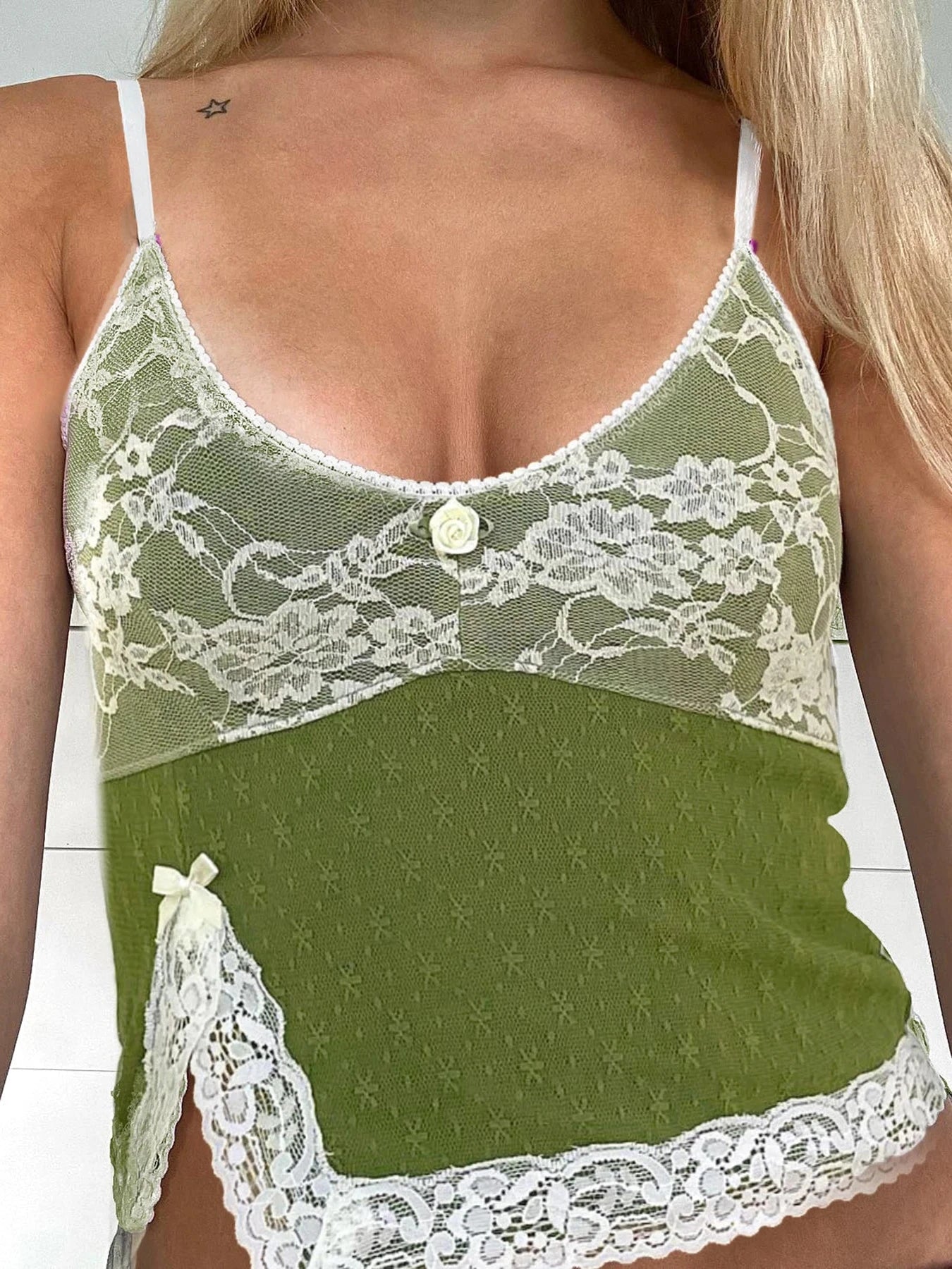 Lace Split Top