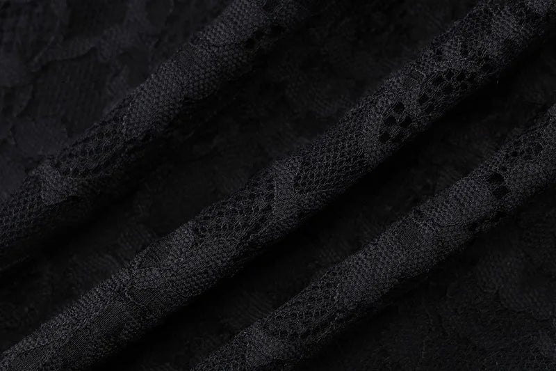 See Through Lace Mesh Backless Mini Dress