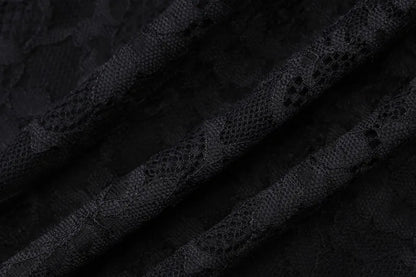 See Through Lace Mesh Backless Mini Dress