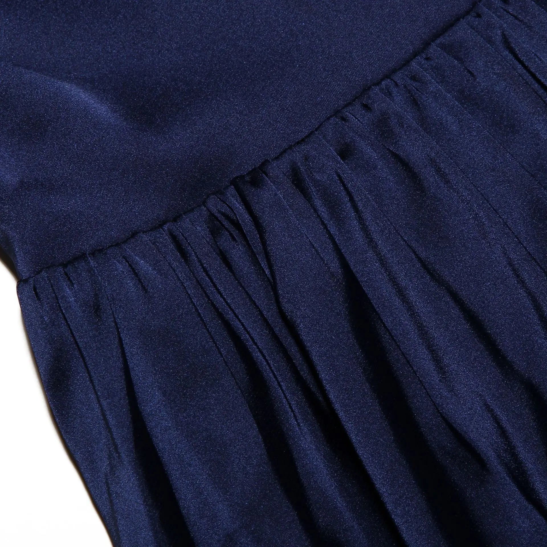 Navy Blue Long Sleeve Mini Dress