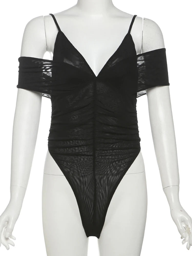 Off Shoulder Bodyuit Low- Bodycon