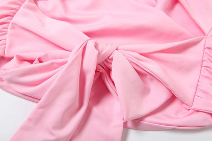 Halter Swing Collar Tank Top & Tiered Skirt Set