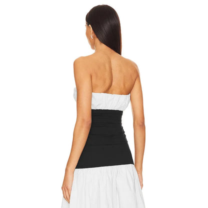 Bellazair White Strapless Backless Two-Piece Set