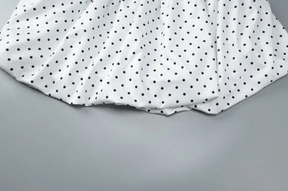 Polka Dot Strapless Mermaid Midi Dress