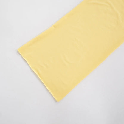 Yellow V-Neck Flared Loose Long Sleeve Slim Top