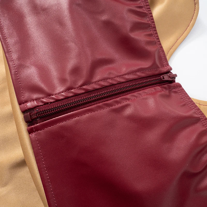 Red Bustier Slim Two Piece Set