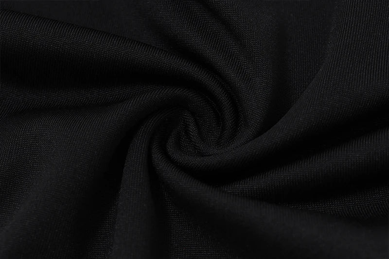 Black Irregular Halter Backless Bodysuit