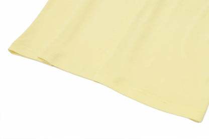 Yellow Slim Sleeveless Backless Halter Long Dress