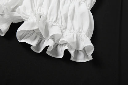 Chic Two Piece Ruched Ruffles Camisole and Shorts Set