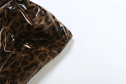 Leopard Print Strapless Mini Dress