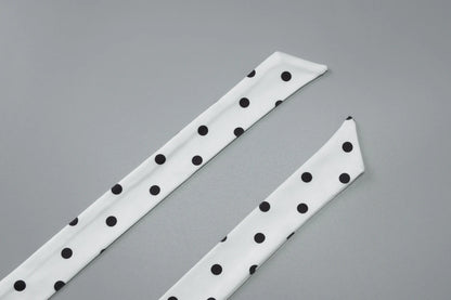 White Halter Sleeveless Backless Slim Polka Dot Top