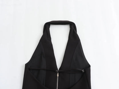 Backless Slim Halter Tank Top