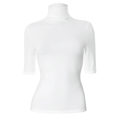 High Neck Half Sleeve Slim Top
