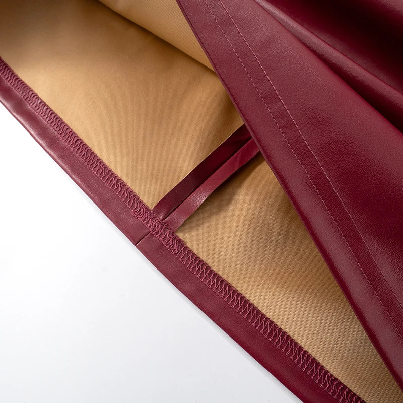 Red Bustier Slim Two Piece Set