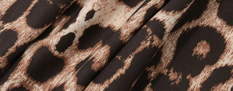 Backless Leopard Print Halter Tank Top
