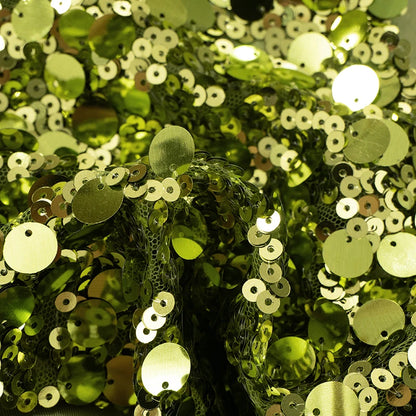 Green Low-Cut Sequin Backless Tank Top
