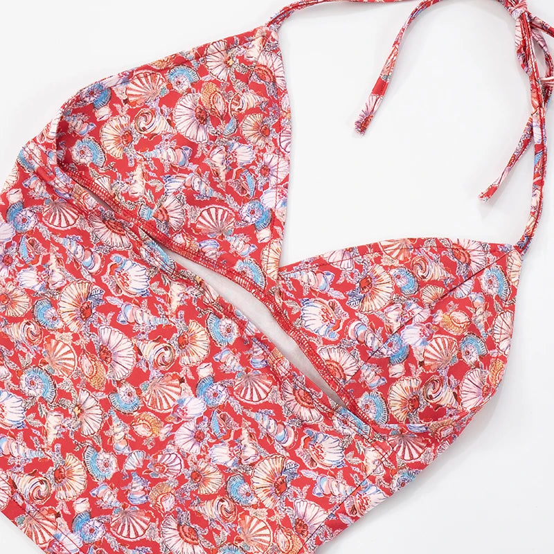 V-Neck Slim Halter Top