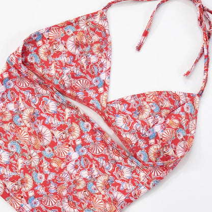 V-Neck Slim Halter Top