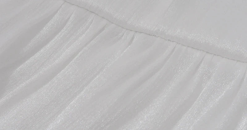 White Ruffles Dress Bow Patchwork V Neck Backless Mini Dress