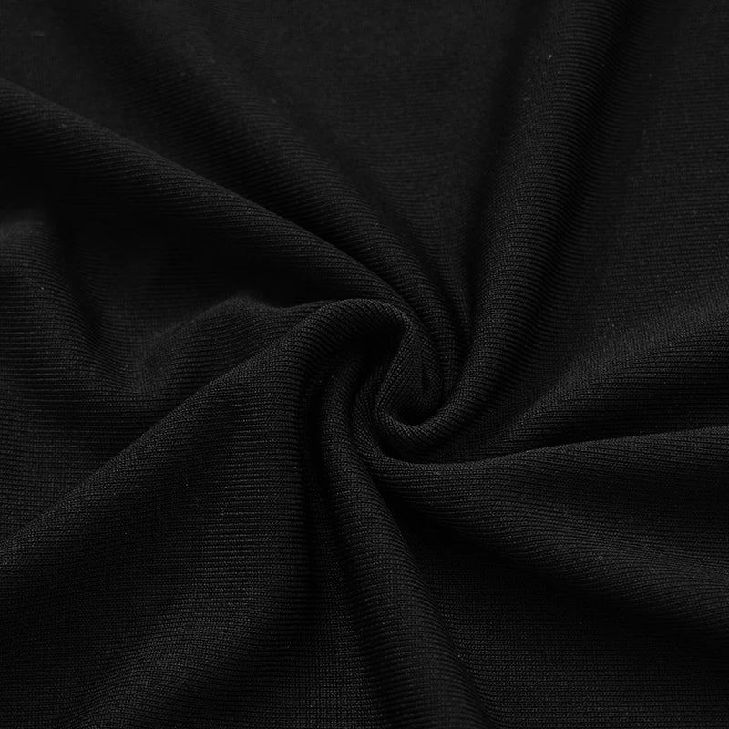 Black Strapless Hollow Out Slim Mini Dress
